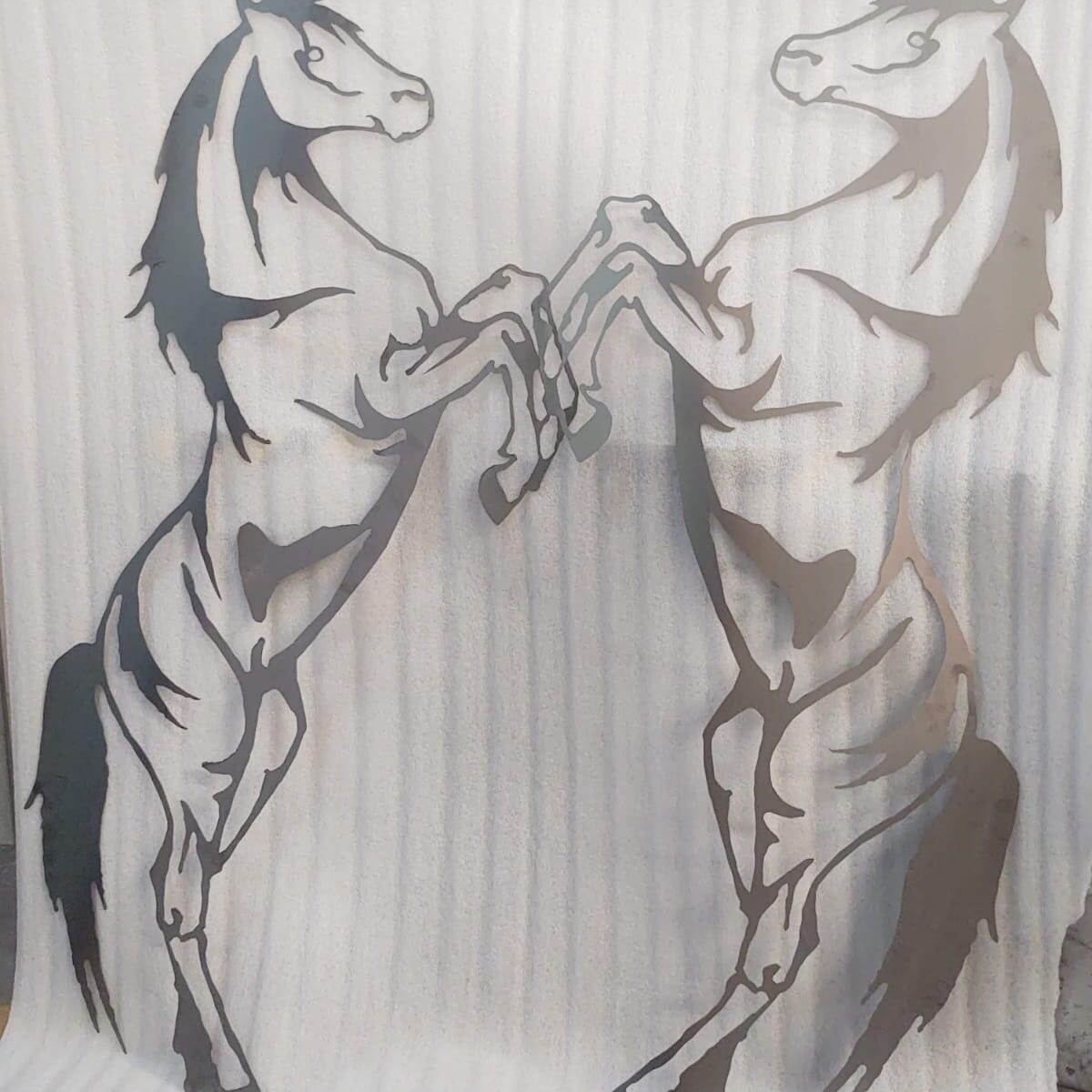 caballo acero inoxidable porton decoración