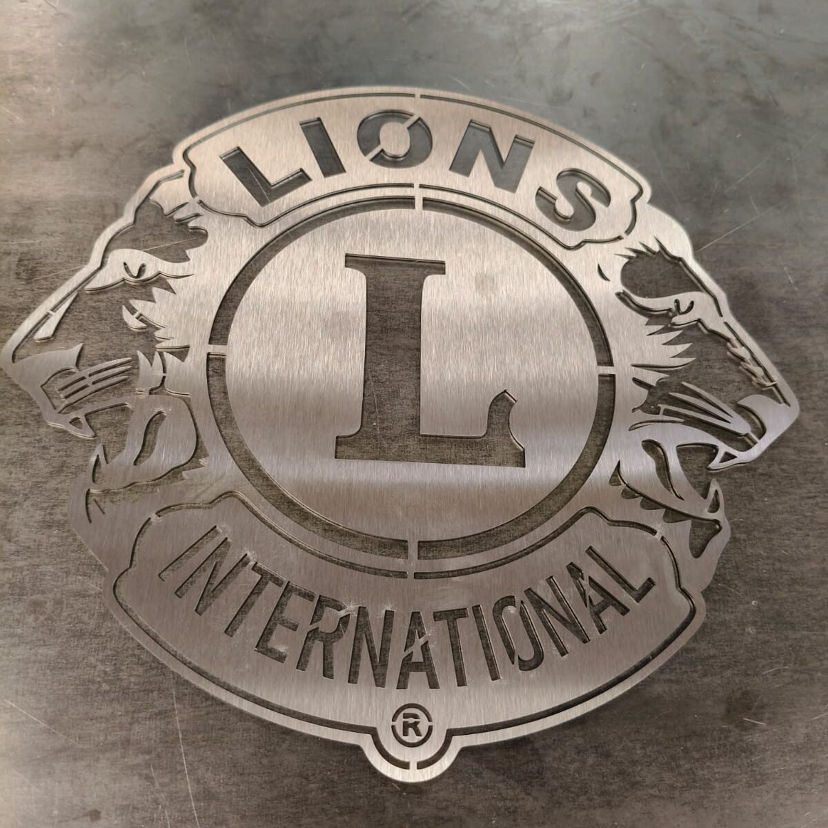 logo lions acero inoxidable